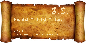 Budaházi Dárius névjegykártya